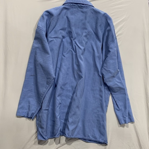 PR 97 Steel Grip FR Snap Shirt 3XL Blue‎ Work Utility Flame Resistant USA Made - Picture 5 of 6